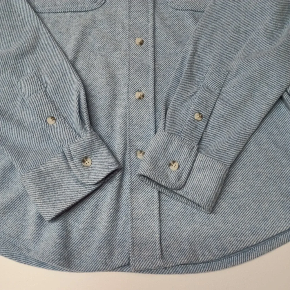 Chaps Lakeland Flannel Pale Blue Men's S Small Button Up Shirt Casual Preppy New